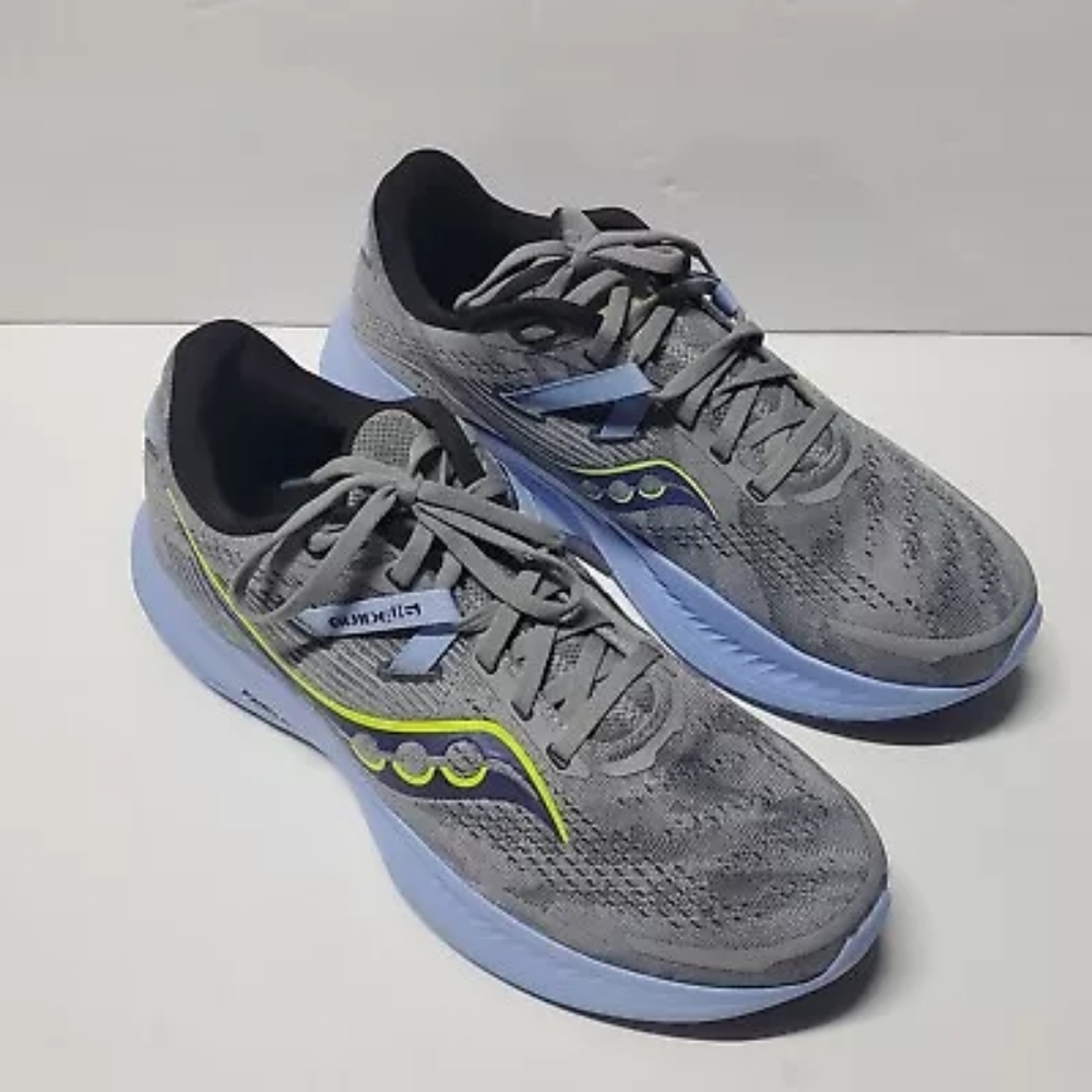 Saucony Guide 16 Gray With Blue Running Shoes Sneakers Women Size 11 Pre-owned